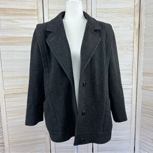 Mackintosh Vintage Gray Wool Pea Coat 14 Large